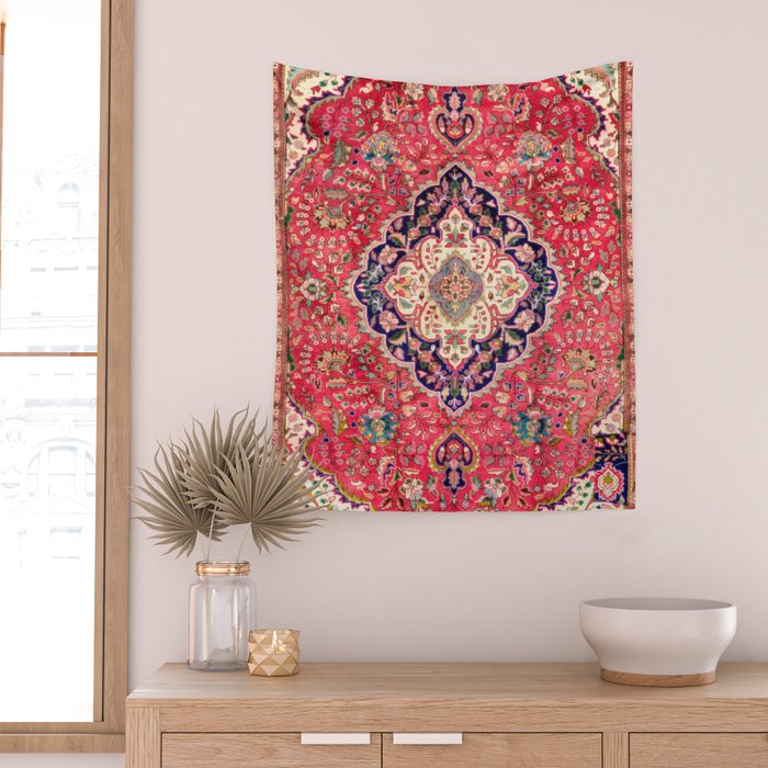 Tabriz Antique Persian Rug Print Wall Tapestry Gallery Image 2