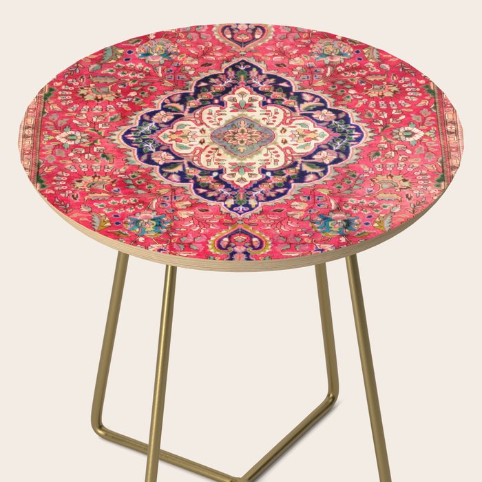 Tabriz Antique Persian Rug Print Side Table Gallery Image 2