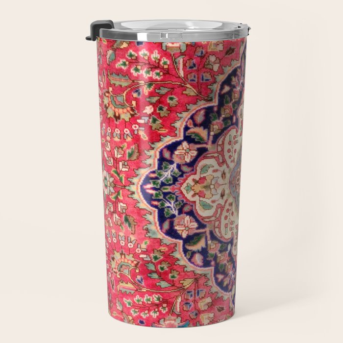 Tabriz Antique Persian Rug Print Travel Mug Gallery Image 3