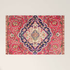 Tabriz Antique Persian Rug Print Welcome Mat Gallery Image 1