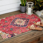 Tabriz Antique Persian Rug Print Outdoor Rug Gallery Image 2