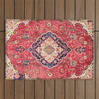 Tabriz Antique Persian Rug Print Outdoor Rug Gallery Image 1