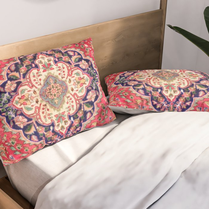 Tabriz Antique Persian Rug Print Pillow Sham Gallery Image 2
