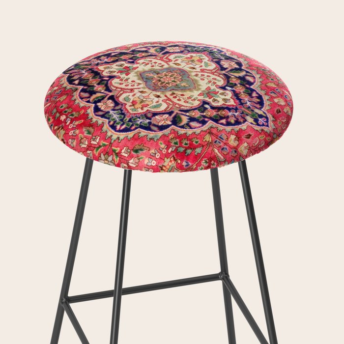 Tabriz Antique Persian Rug Print Stool Gallery Image 2