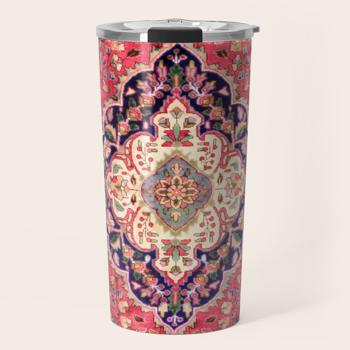 Tabriz Antique Persian Rug Print Travel Mug Gallery Image 1