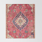 Tabriz Antique Persian Rug Print Throw Blanket Gallery Image 2