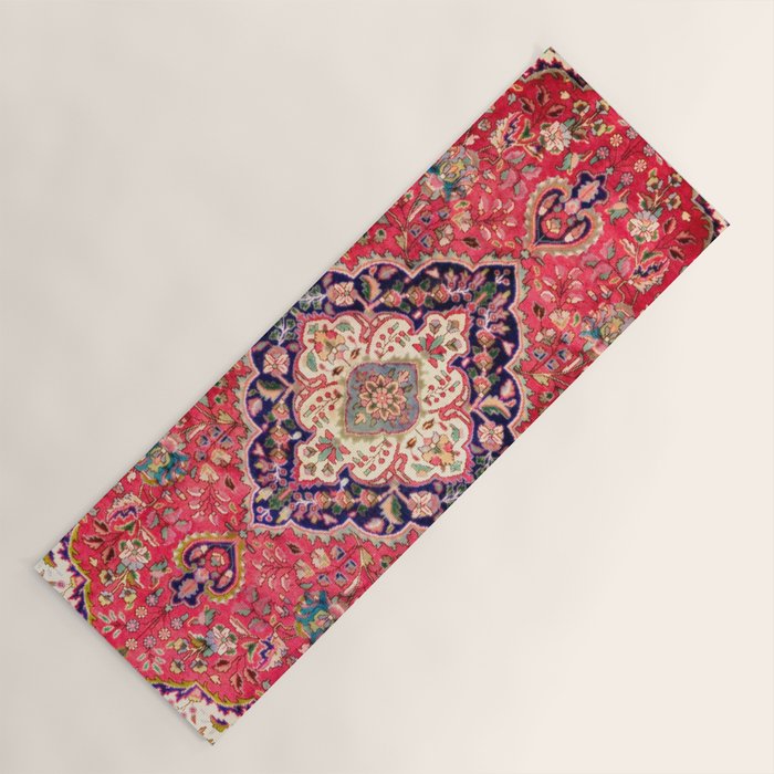 Tabriz Antique Persian Rug Print Yoga Mat Gallery Image 1