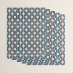 Mid Century Modern Atomic Stars Pattern in Steel Teal Blue and Pale Blush Pink Wrapping Paper Gallery Image 3