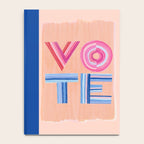 Vote Hand Lettering on Peach Watercolor Background Notebook Gallery Image 4