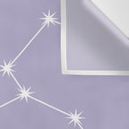 Leo Zodiac Star Constellation Line Art Pastel Lavender Wall Tapestry Gallery Image 3