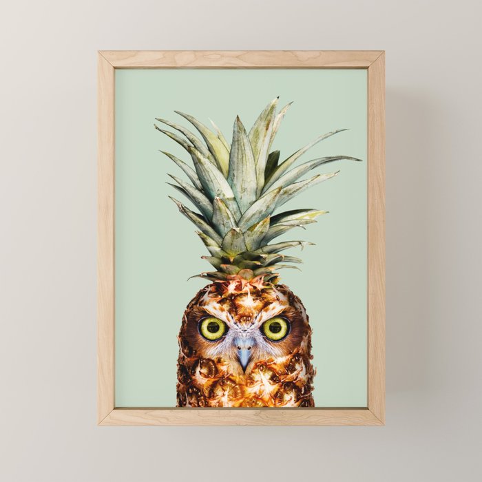 PINEAPPLE OWL Mini Art Print Gallery Image 1