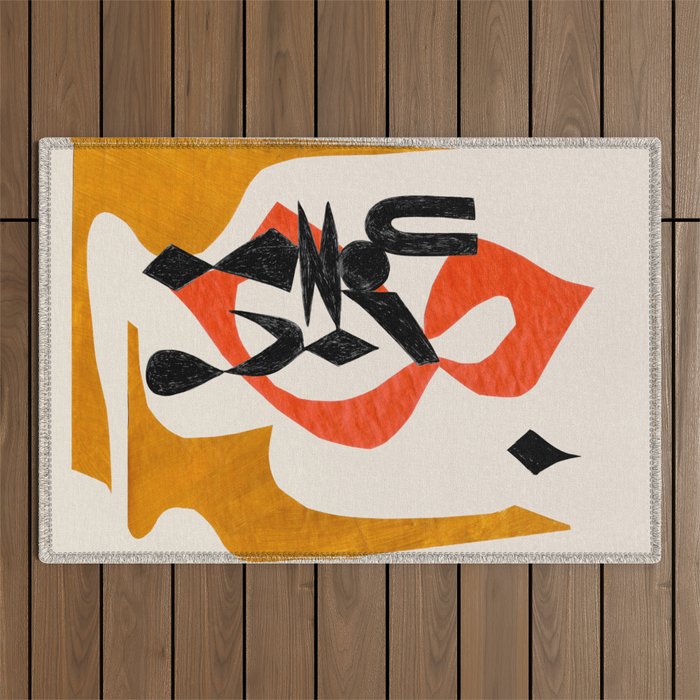 Orange Jinn Outdoor Rug Gallery Image 1