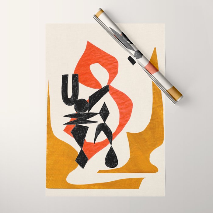 Orange Jinn Wrapping Paper Gallery Image 1