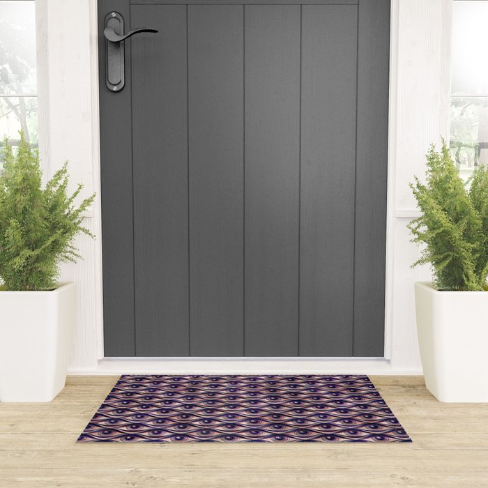 Hypnotized - vintage violet  Welcome Mat Gallery Image 3
