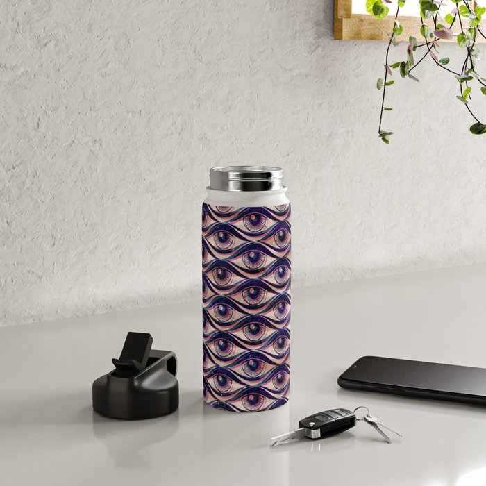 Hypnotized - vintage violet  Water Bottle Gallery Image 4