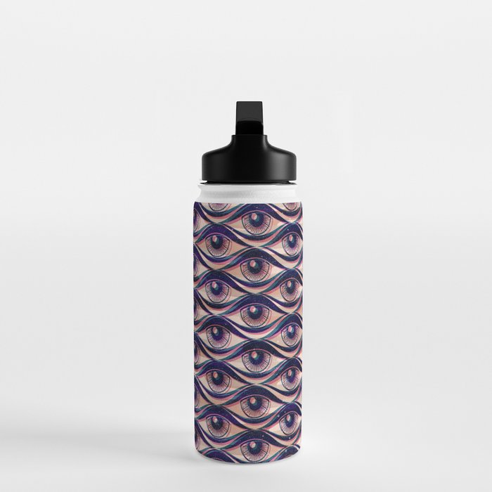 Hypnotized - vintage violet  Water Bottle Gallery Image 3