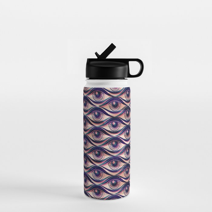 Hypnotized - vintage violet  Water Bottle Gallery Image 1