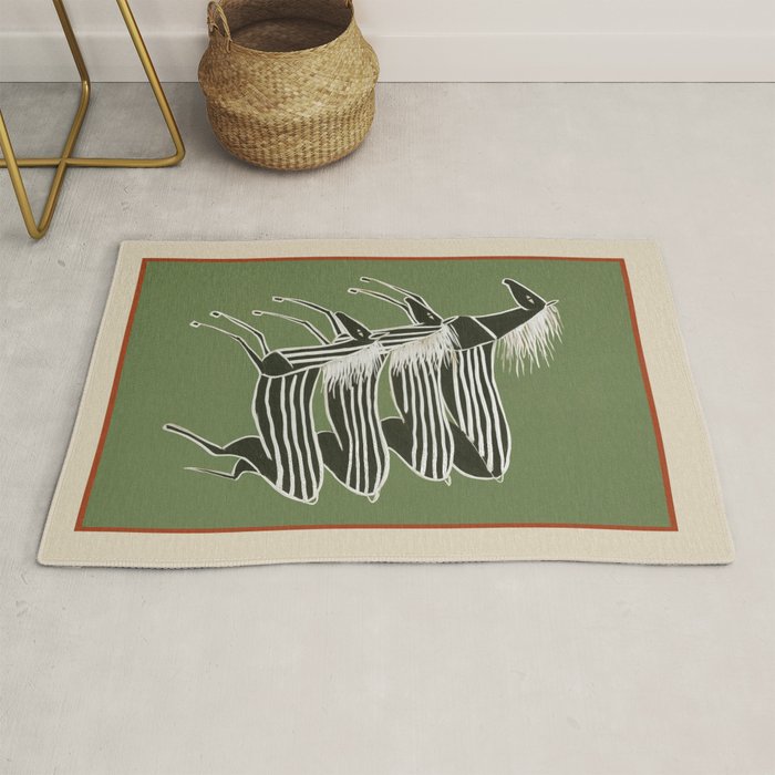 Horses in Stripes Rug Gallery Image 1