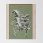 Horses in Stripes Throw Blanket Gallery Image 2