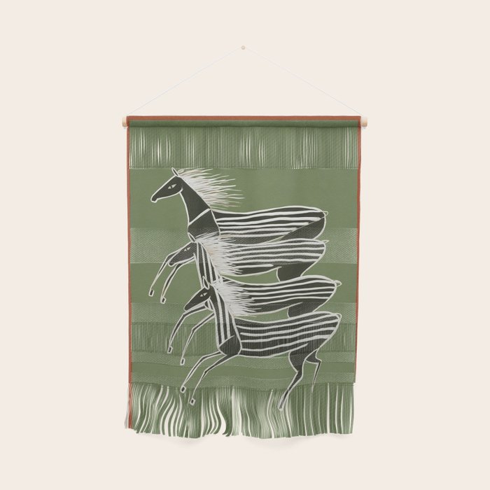 Horses in Stripes Wall Hanging Gallery Image 1