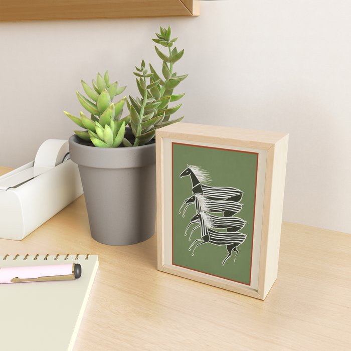 Horses in Stripes Mini Art Print Gallery Image 2