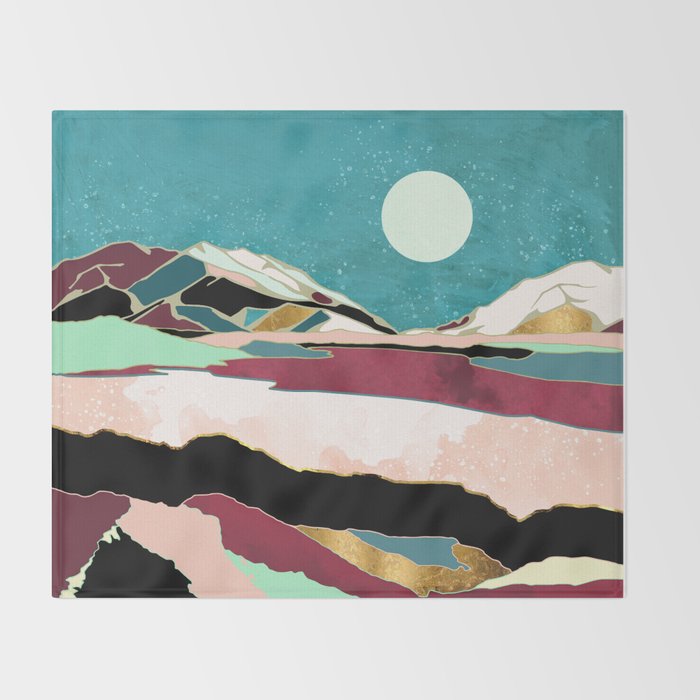 Teal Sky Throw Blanket Gallery Image 2