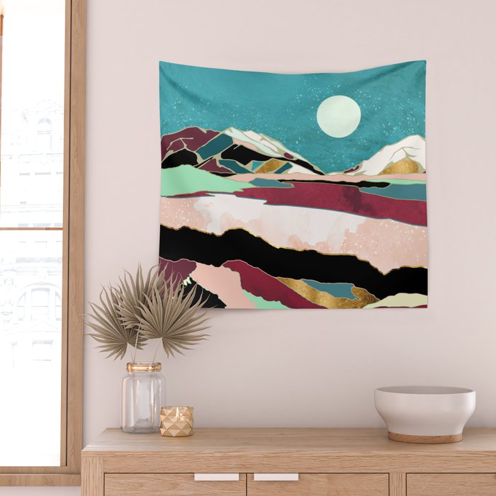 Teal Sky Wall Tapestry Gallery Image 2