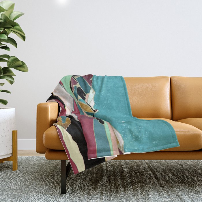 Teal Sky Throw Blanket Gallery Image 1