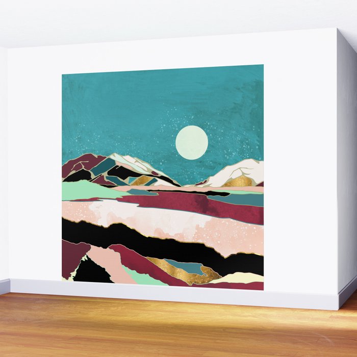 Teal Sky Wall Mural Gallery Image 2