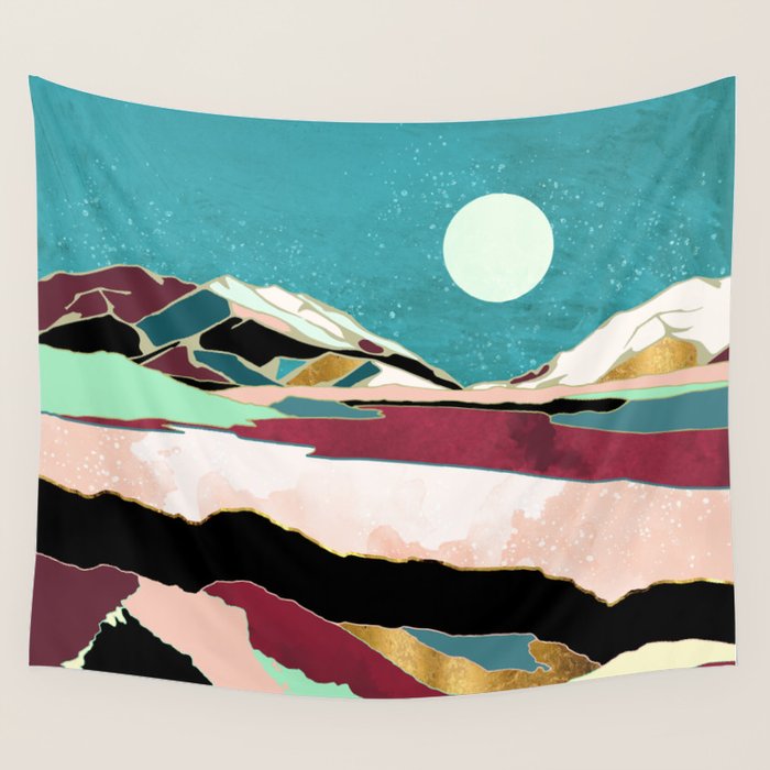 Teal Sky Wall Tapestry Gallery Image 1
