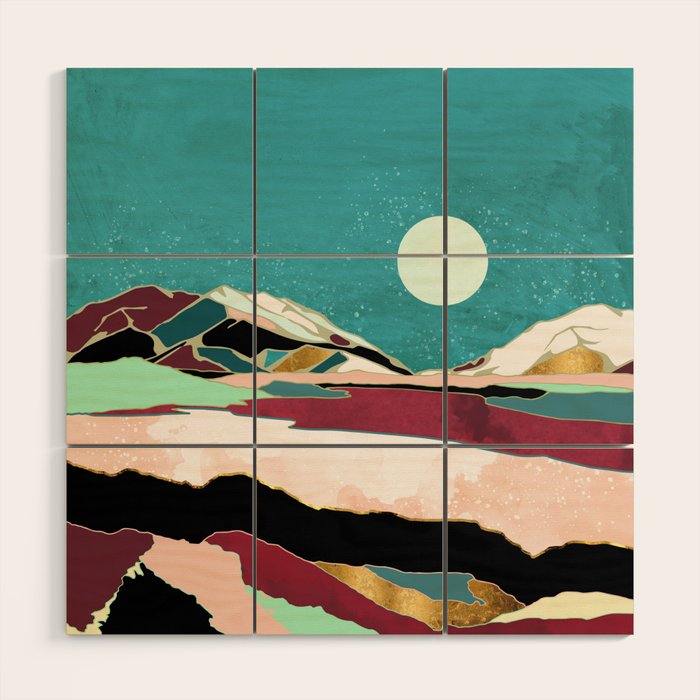 Teal Sky Wood Wall Art Gallery Image 1