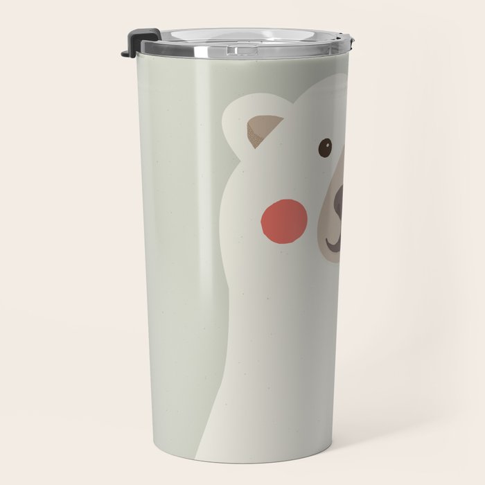 Polar Bear, Animal Portrait Travel Mug Gallery Image 3
