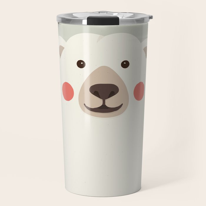 Polar Bear, Animal Portrait Travel Mug Gallery Image 1