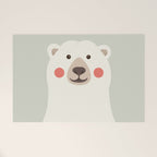 Polar Bear, Animal Portrait Welcome Mat Gallery Image 1