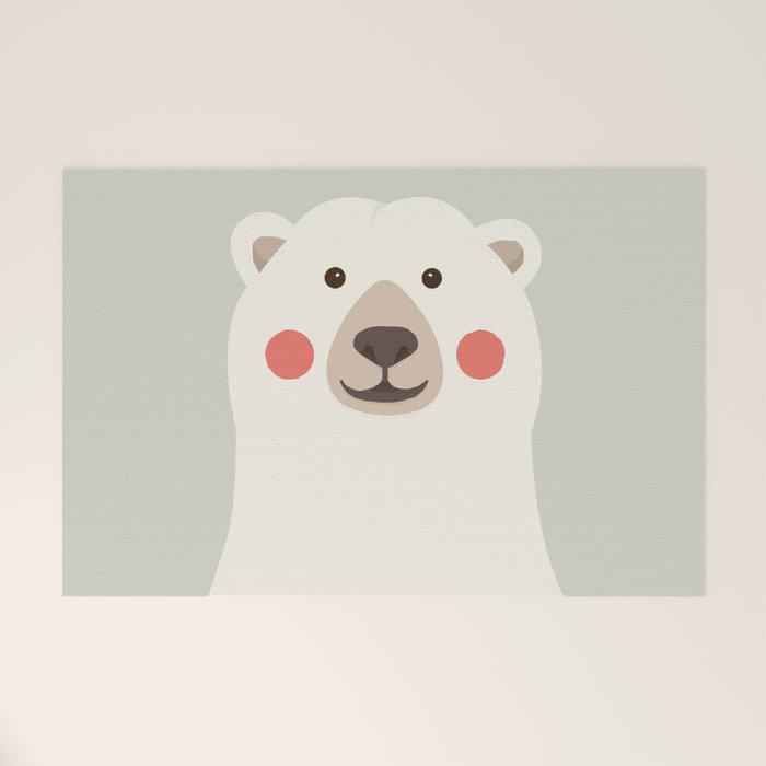 Polar Bear, Animal Portrait Welcome Mat Gallery Image 1