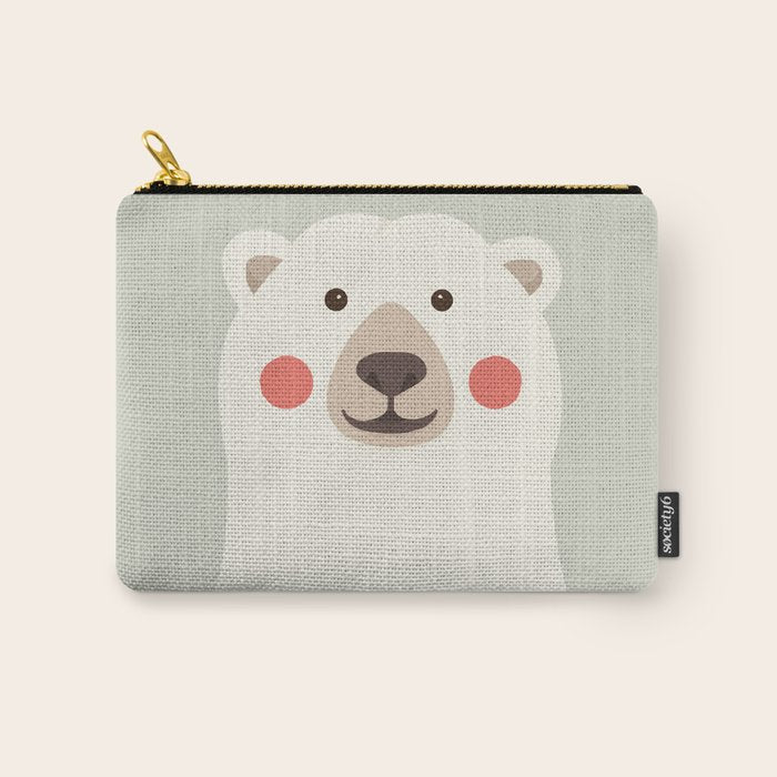 Polar Bear, Animal Portrait Carry All Pouch Gallery Image 1