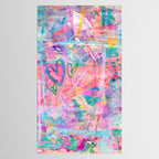 Girly Graffiti with Hearts and Doodles Tablecloth Gallery Image 2