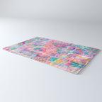 Girly Graffiti with Hearts and Doodles Rug Gallery Image 3