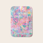 Girly Graffiti with Hearts and Doodles Bath Mat Gallery Image 1