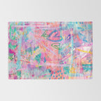 Girly Graffiti with Hearts and Doodles Rug Gallery Image 2