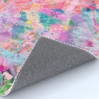 Girly Graffiti with Hearts and Doodles Rug Gallery Image 4