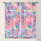 Girly Graffiti with Hearts and Doodles Window Curtain Gallery Image 5