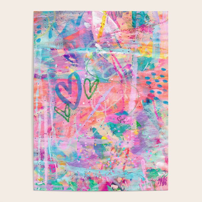 Girly Graffiti with Hearts and Doodles Poster Gallery Image 4