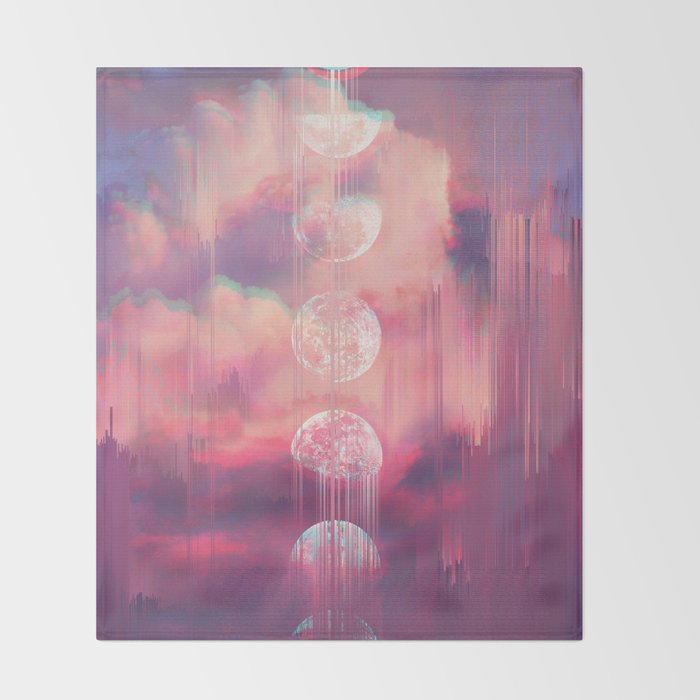 Moontime Glitches Throw Blanket Gallery Image 2
