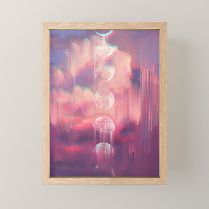 Moontime Glitches Mini Art Print Gallery Image 1