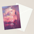 Moontime Glitches Stationery Card Gallery Image 2
