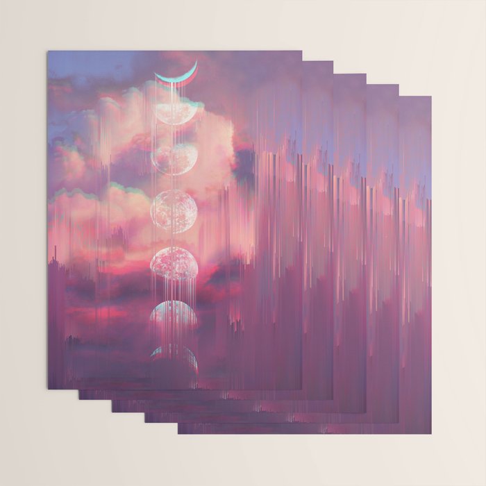 Moontime Glitches Wrapping Paper Gallery Image 3