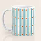 Stripes With Lines and Dots pattern blue and red  Coffee Mug Gallery Image 3