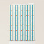 Stripes With Lines and Dots pattern blue and red  Stationery Card Gallery Image 2