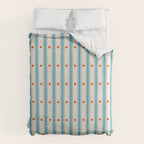 Stripes With Lines and Dots pattern blue and red  Duvet Cover Gallery Image 6